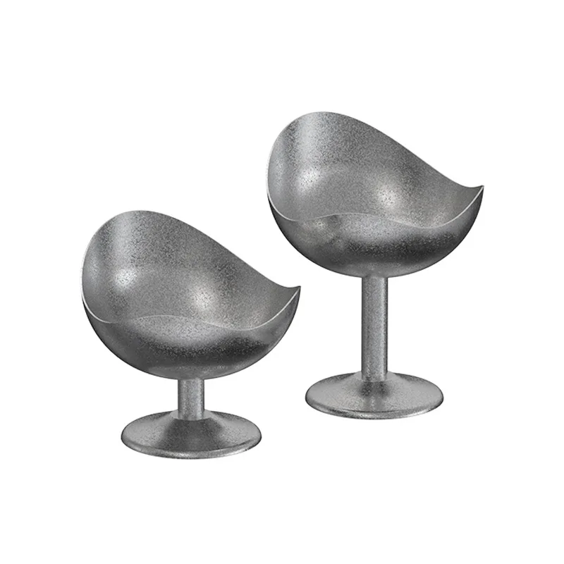 Retro mousse cup 304 watecup stainless steel ice creamcup irregular puddingcup high value dessertcup