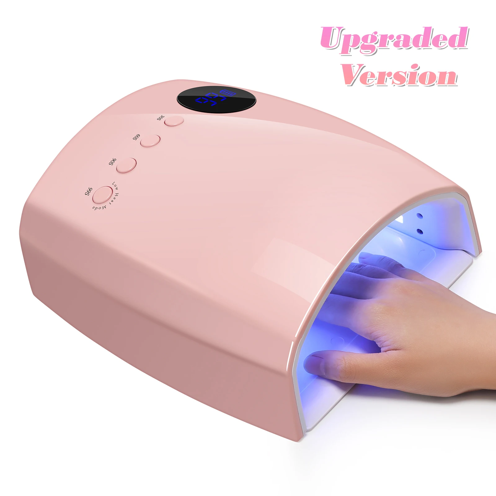 Oplaadbare Uv Led Nagellamp 66W Lamp Voor Manicure Met Lcd-Scherm 4 Timer Instellingen Nail Art Manicure Tools Voor Thuis En Salon
