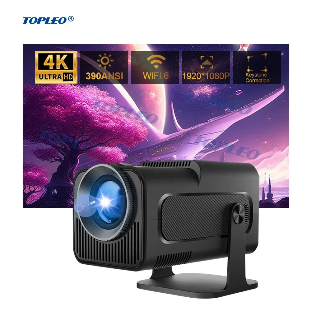 LCD android portable projector home theater full hd smart 1080p beam proyector portatil hy320 mini 4k video projector