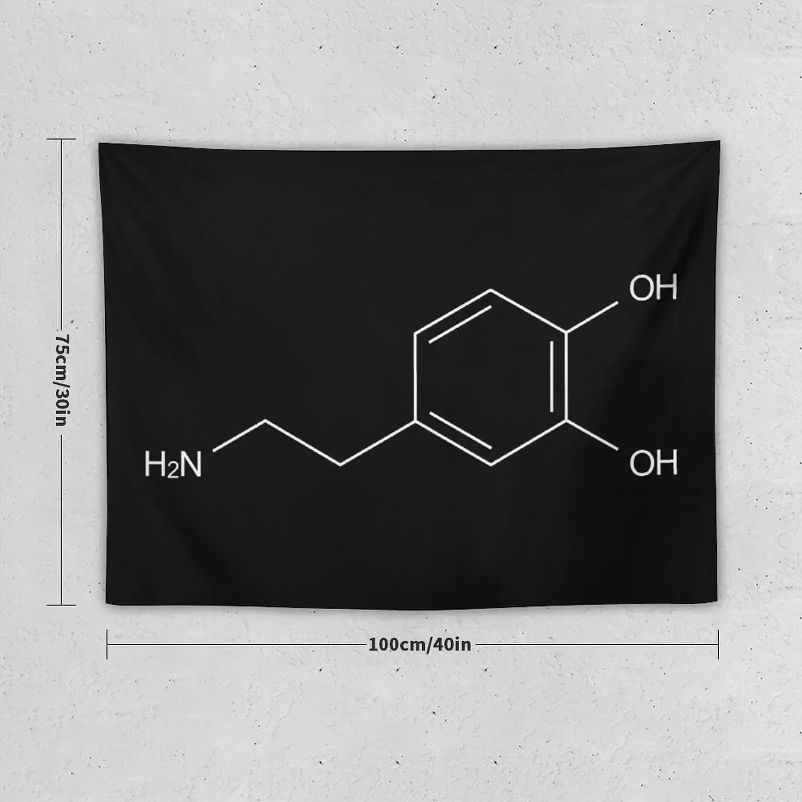 Dopamine chemical molecule Tapestry Wall Tapestries Aesthetic Room Decors Tapestry