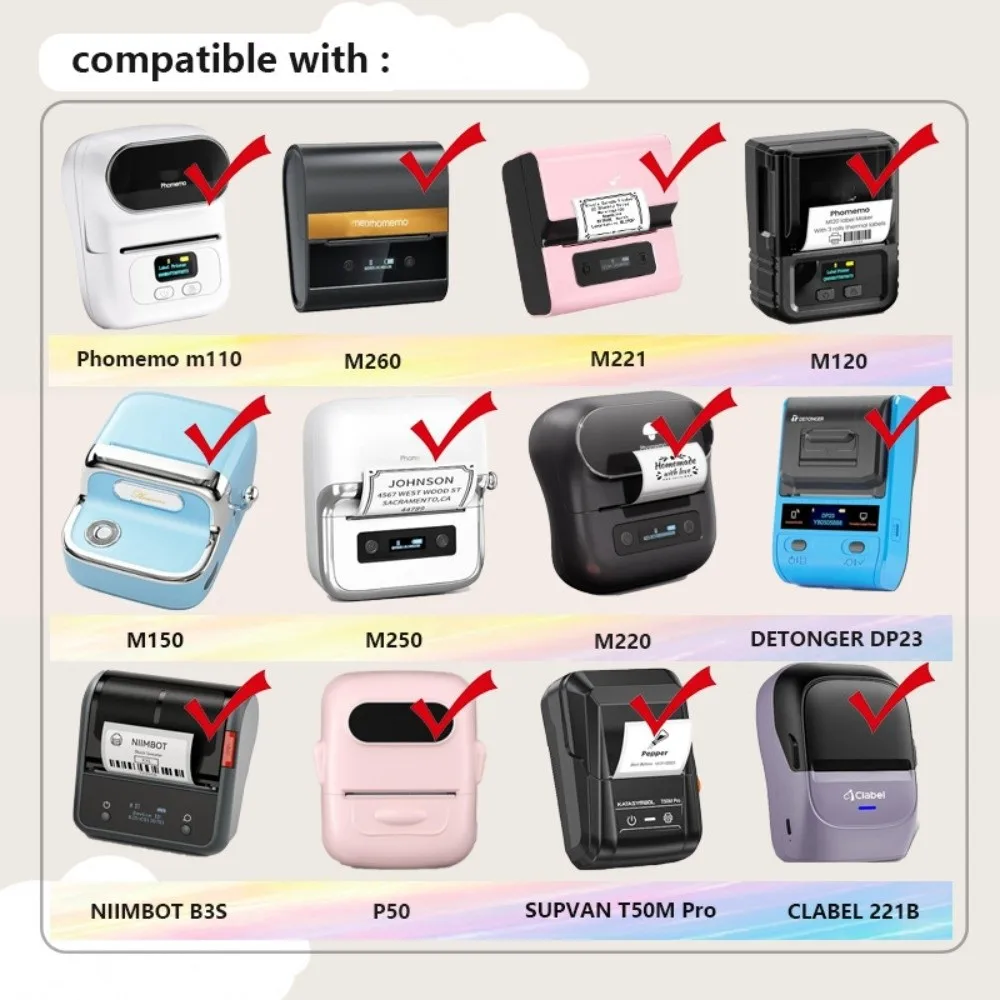 140 قطعة 50x50 ملليمتر الحرارية لفة التسمية المسيل للدموع مقاومة زهرة شكل مربع التسمية ملصق اللون التدرج ملصق مقاوم للماء لفة ورقة