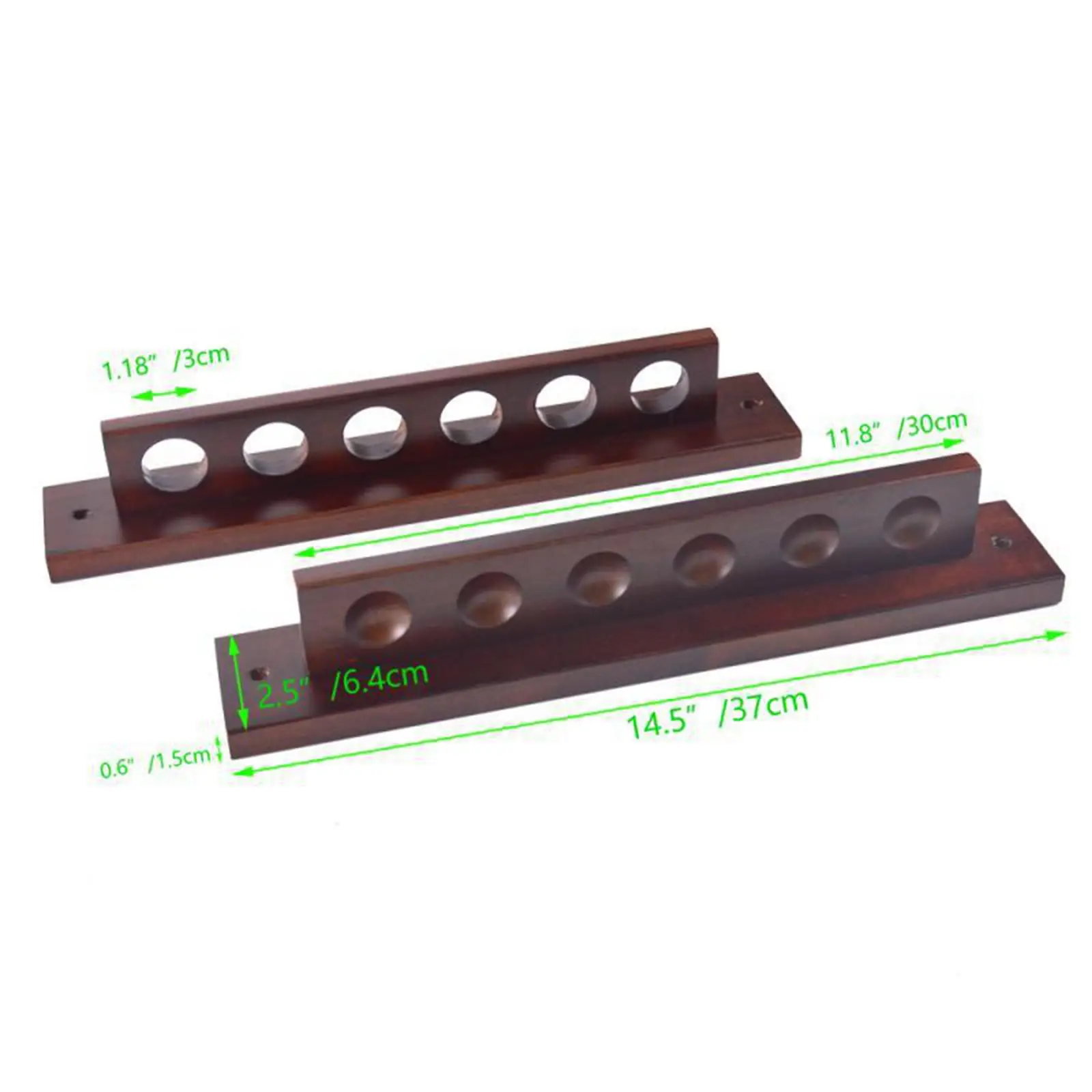 Solid Wood Pool Cue Rack Compact Wall Mounted Organizer for Billiard Supplies Choke Case and Garage Stand