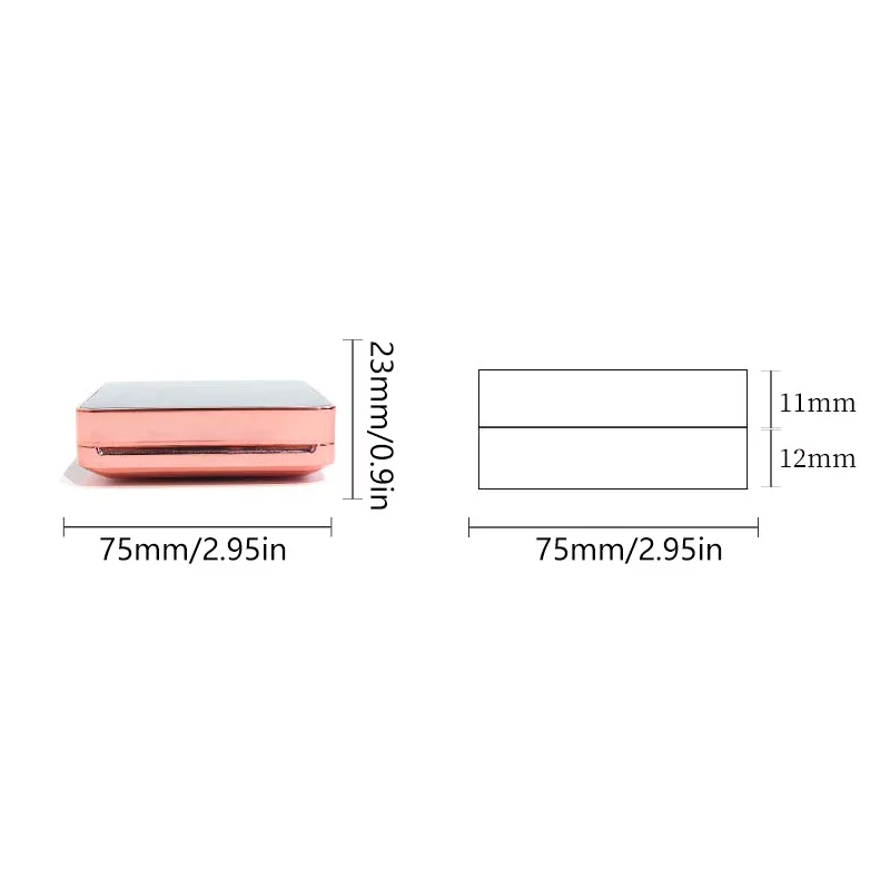 Pudełko na puder z poduszką powietrzną, przenośny pojemnik na kosmetyki z gąbeczką i lusterkiem do podkładu BB i kremu.