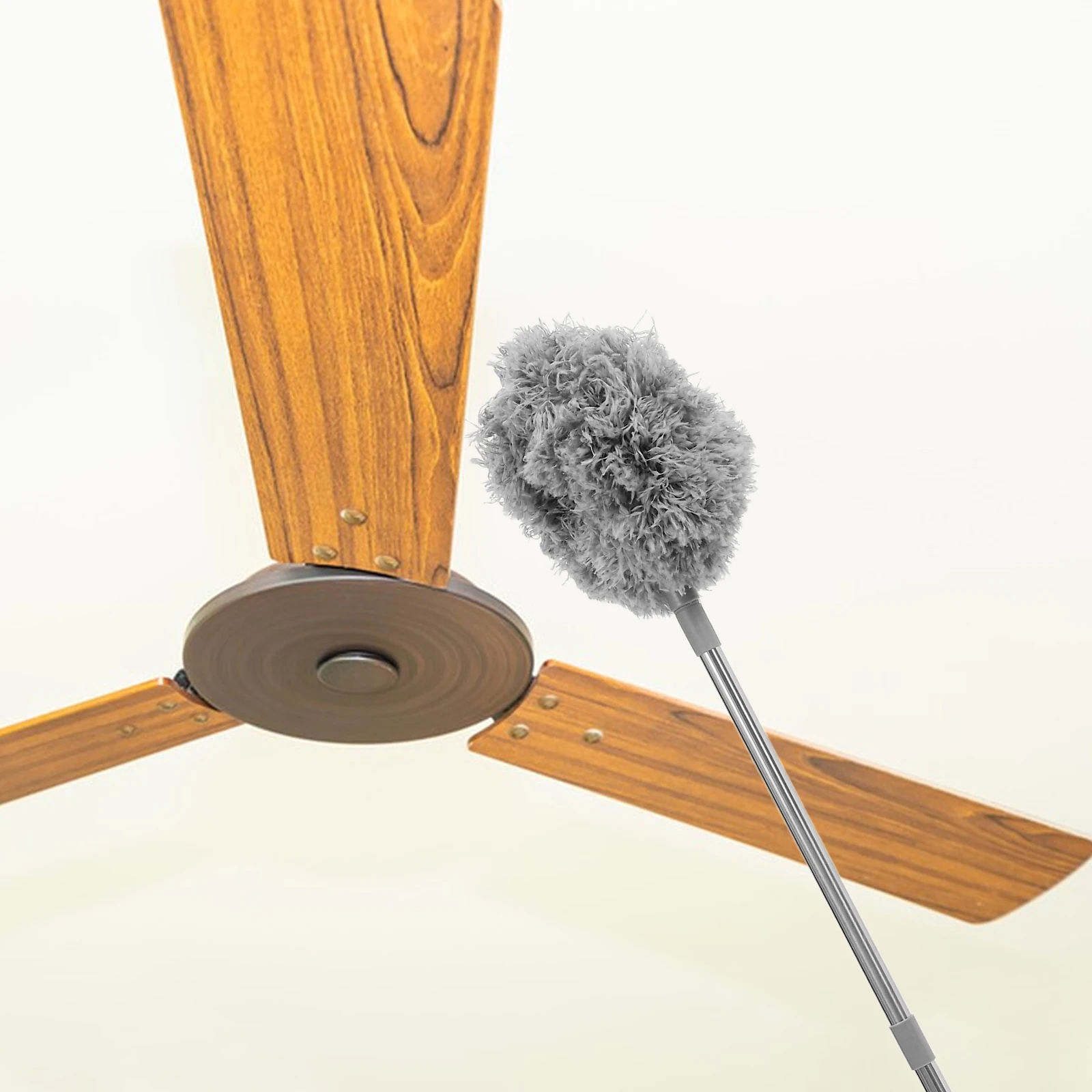 

Long Handle Cobweb Duster Detachable Pole Fan Cleaner High Ceiling Dust Removal Tool For Car Home Office Hard To Reach