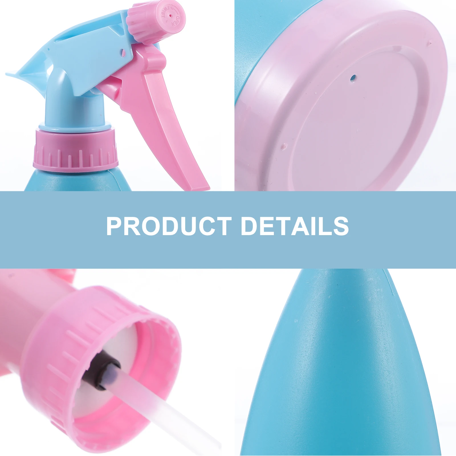 

10Pcs Candy Color Hand Pressure Watering Cans Ergonomic Design Plastic Sprayers For Gardening And Cleaning