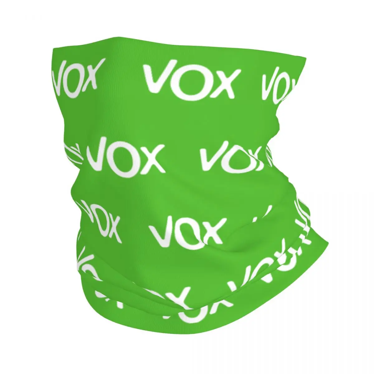 Custom Espana Vox Logo Neck Gaiter Men Women UV Protection Winter Spanish Political Party Bandana Scarf for Hiking