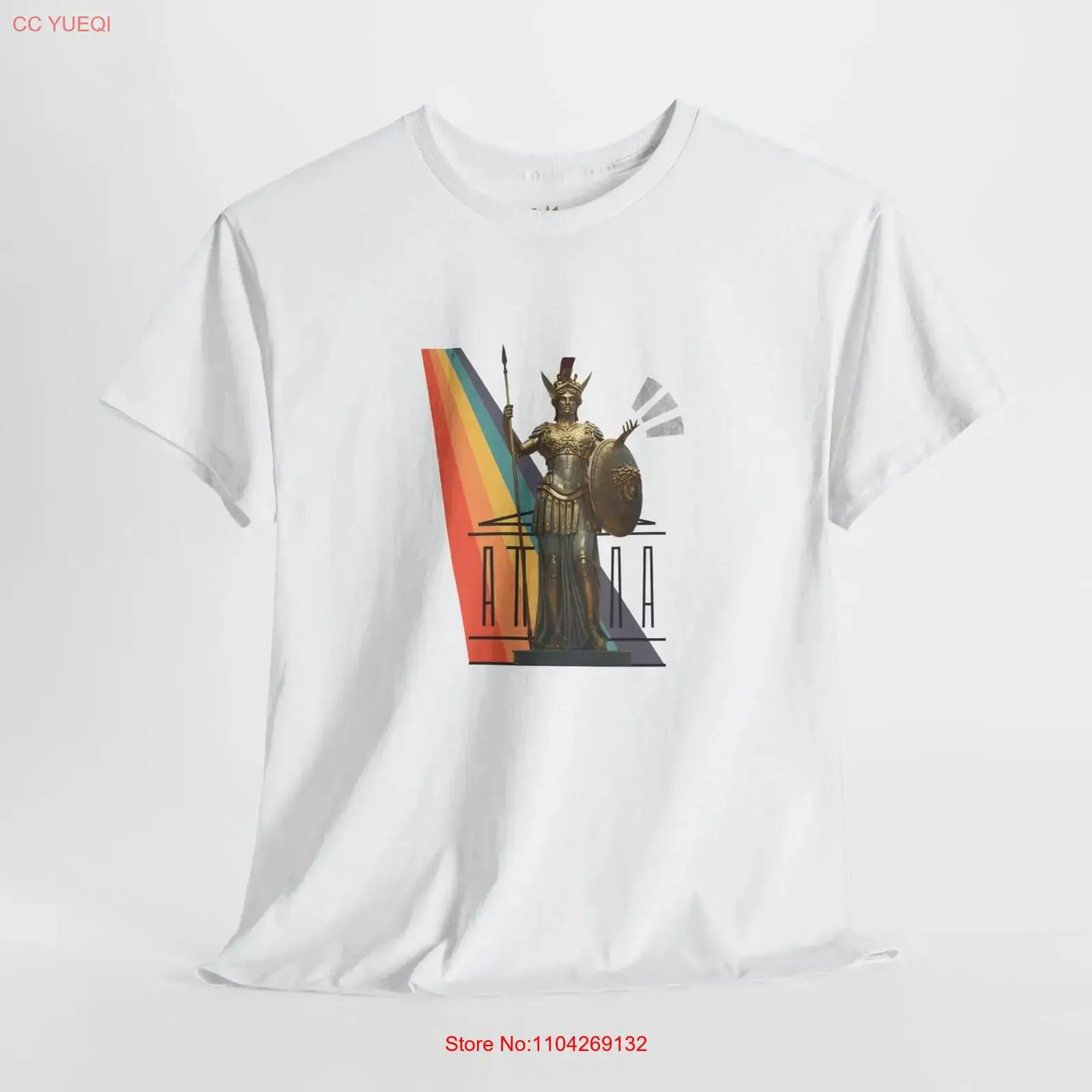 Camiseta de algodón con diseño de arte griego, estatua de Atenea, para amantes de la historia clásica, jeroglíficos antiguos, estilo vintage, ligeramente lavada