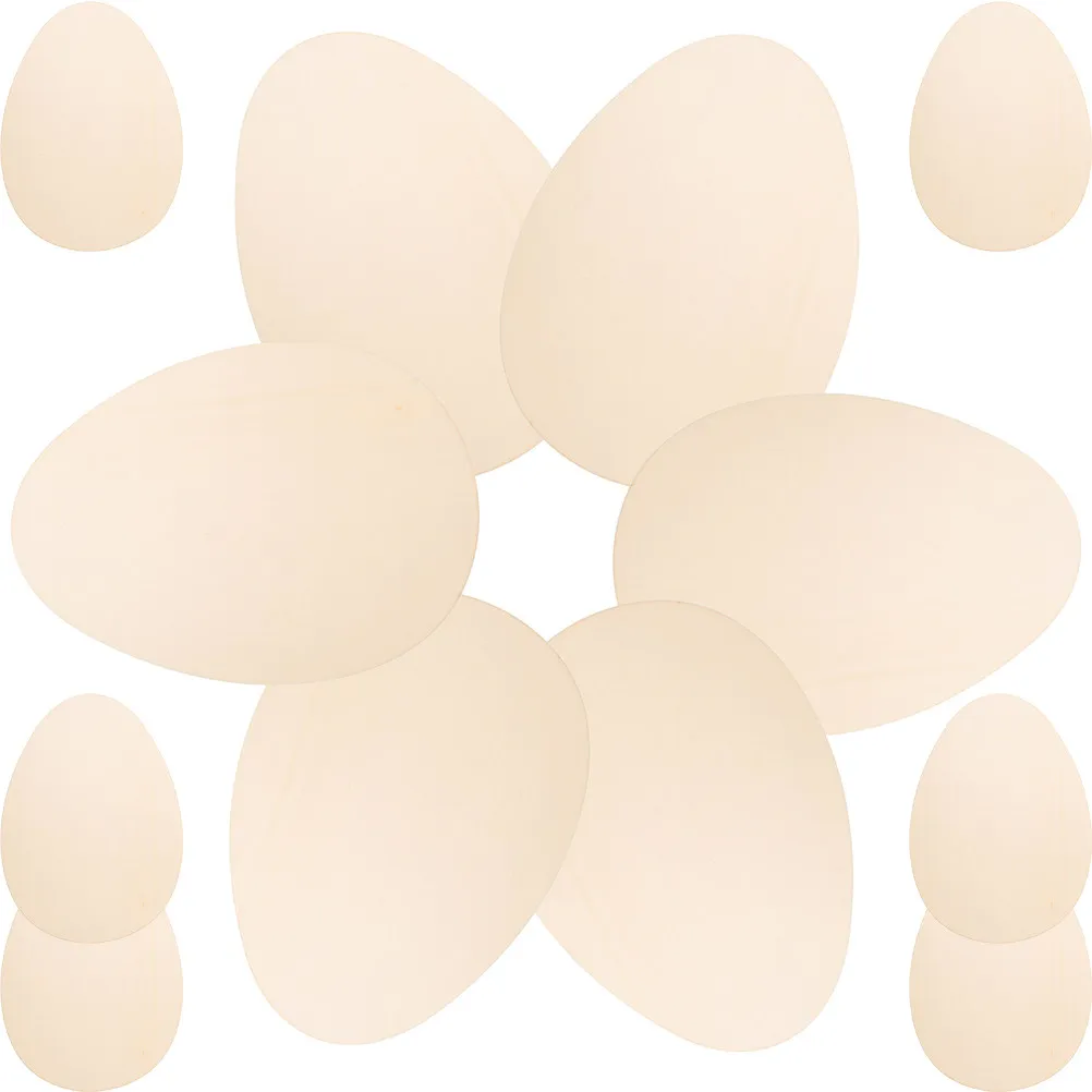 

12Pcs Easter Wooden Egg Cutouts Unfinished Wood Slices for Kids Painting Craft Projects Family DIY Art Spring Festival Decor
