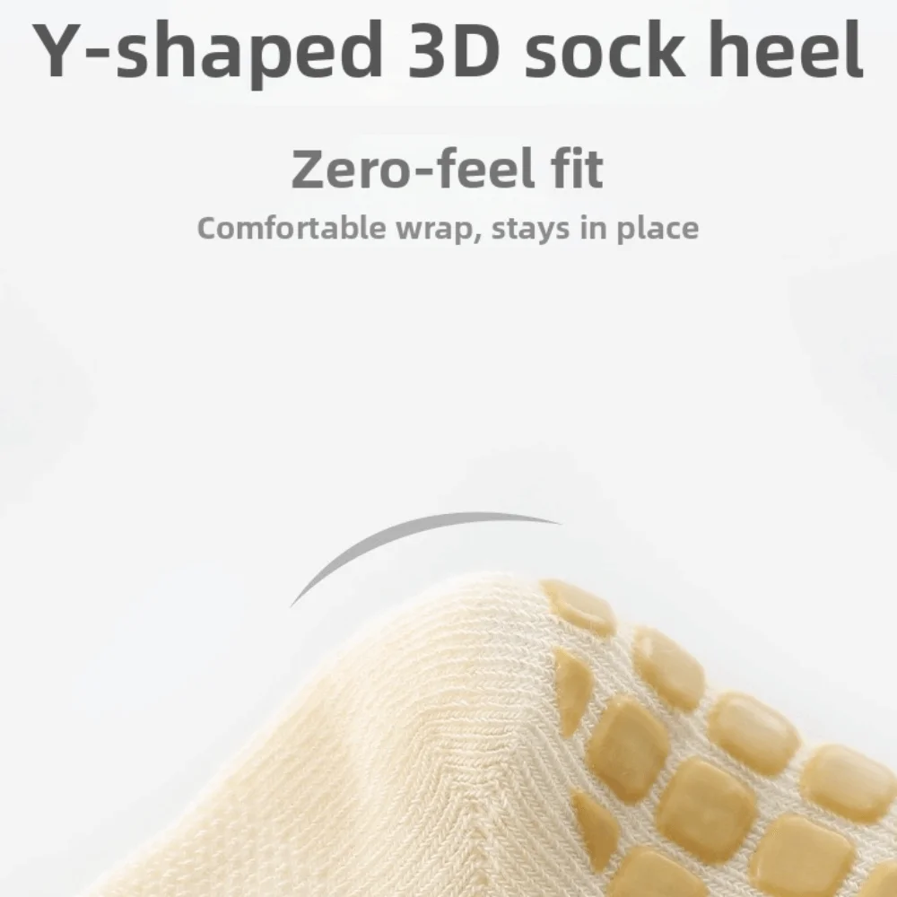 4 Pairs New Soft Cotton Floor Socks Non-Slip Sole Breathable Floor Stocking Cartoon Animal Pattern Newborn Socks Gift Giving