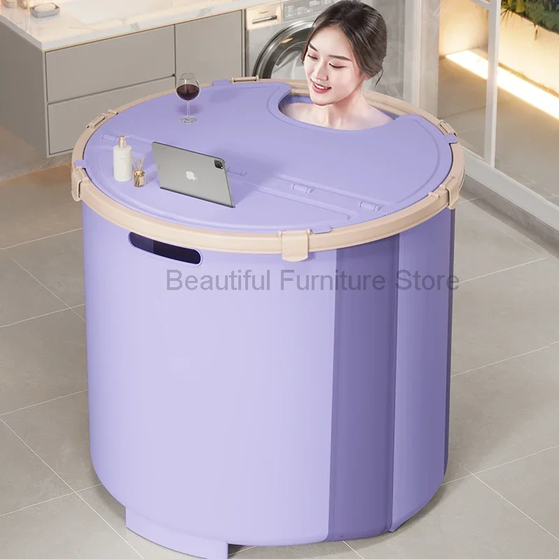 Standing Drainer Sit Bathtubs Childre Large Women Hot Portable Bathtubs Adults Bucket Baignoire Pliable Adulltes Home Furniture