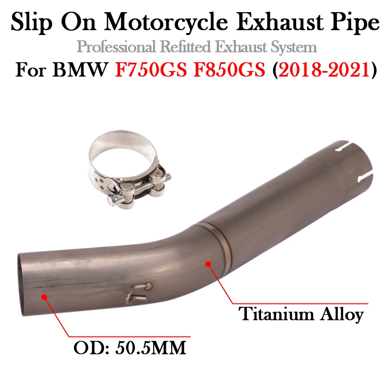 

Titanium Alloy For BMW F750GS F850GS F750 GS 2018 2019 2020 2021 Motorcycle Exhaust Middle Link Pipe Modify Muffler Escape Moto