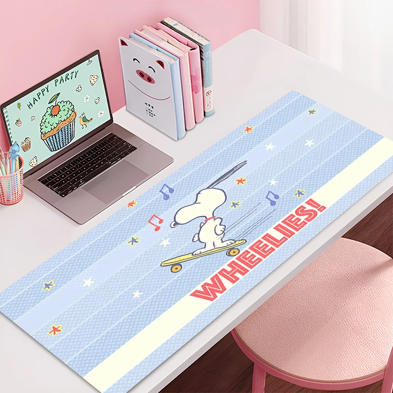 Mouse Pad S-Snoopy Non-Slip Rubber Edge locking mousepads Game play mats notebook computer lovely Home Decor Girl style coaster