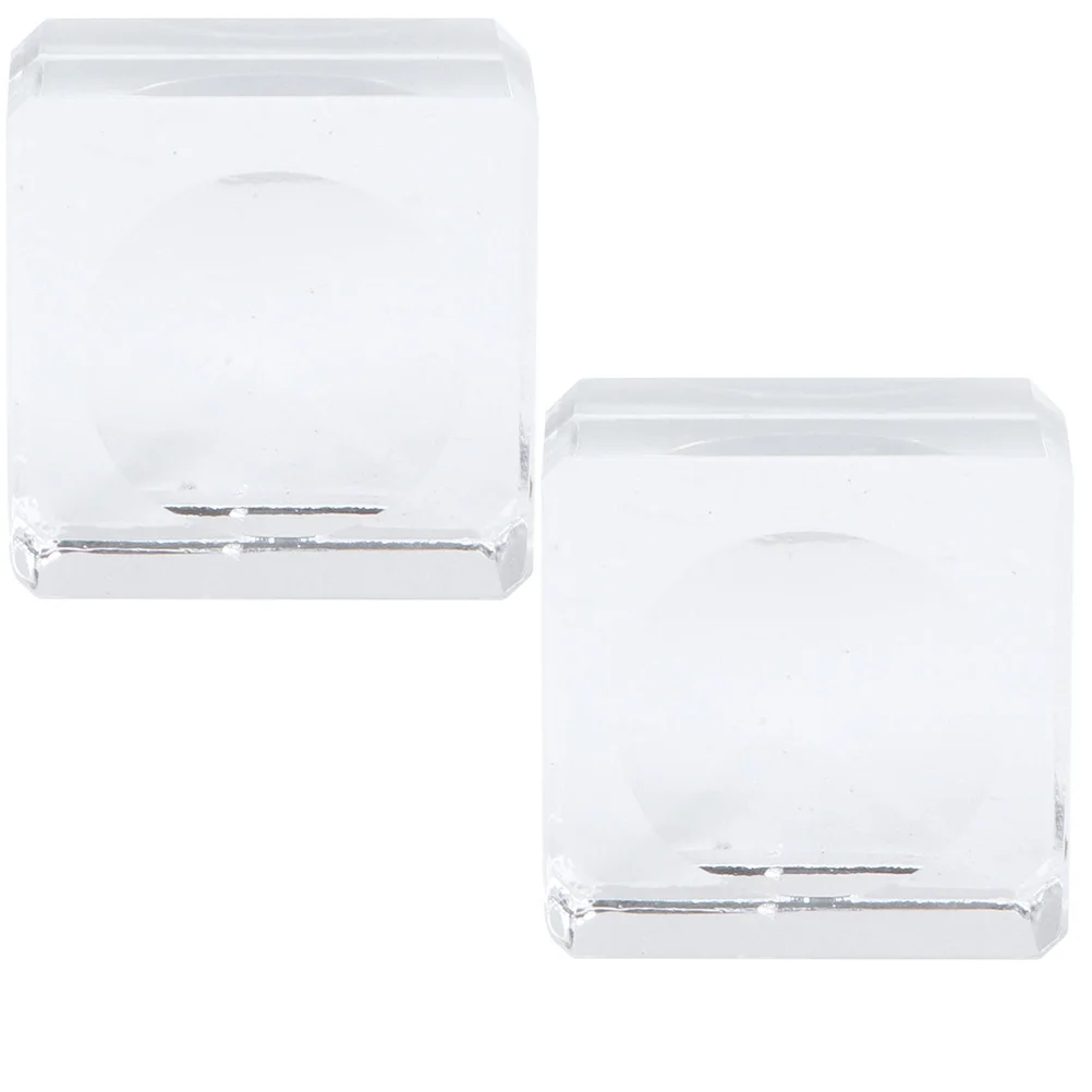 

2Pcs Crystal Ball Display Base Square Shape Creative Crystal Stand Decorative Sphere Holder for Home Office Study Room