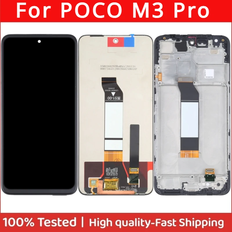 

6.5 IPS For POCO M3 Pro 5G M2103K19PG M2103K19PI LCD Display Touch Digitizer Screen Assembly