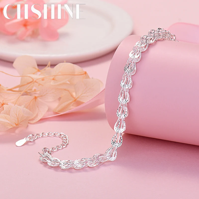 Nowy popularny projektant 925 Sterling Silver tokarki rzeźbione wzór bransoletki dla kobiet moda biżuteria ślubne prezenty świąteczne