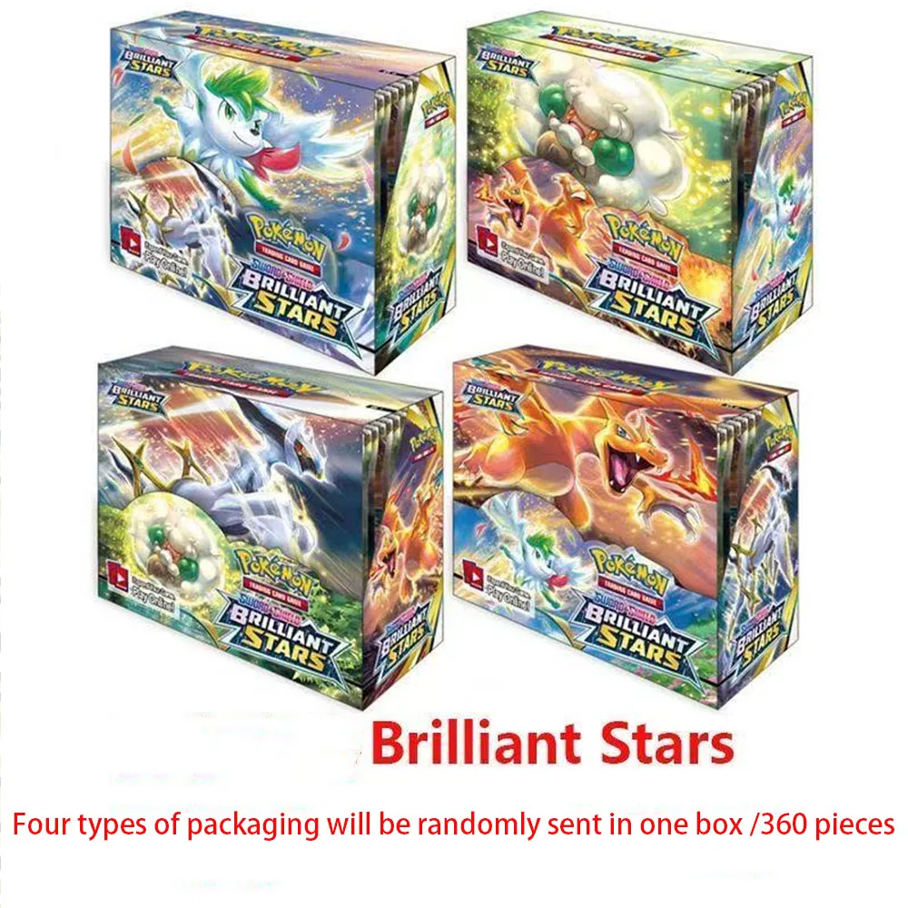 Tarjeta de Pokémon de 360 Uds., plata Tempest Lost origin Paldea Evolved Crown zenith, refuerzo en inglés, tarjeta de transacción de batalla