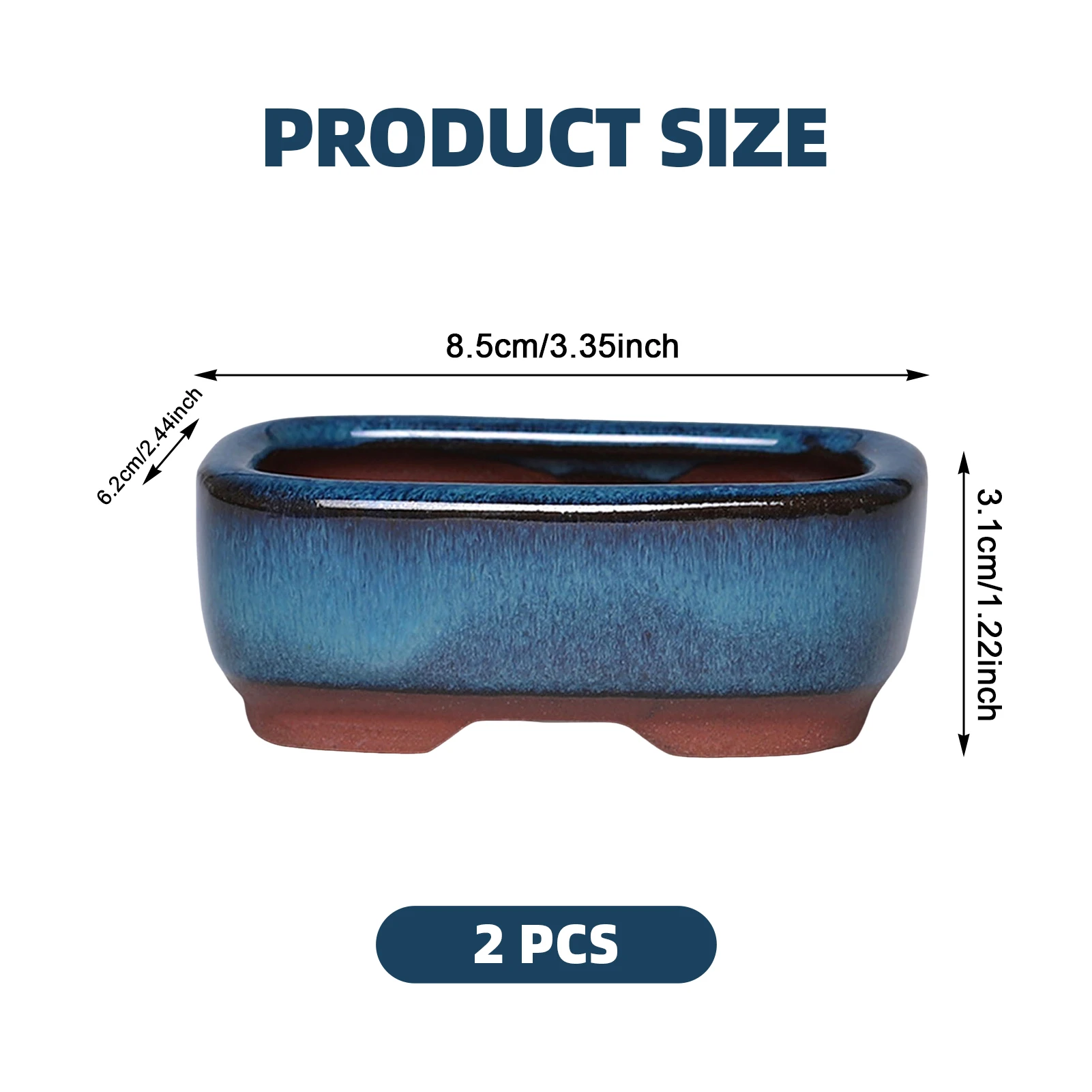 Maceta de cerámica, macetero suculento creativo con orificio de drenaje, macetas de bonsái de estilo chino de alta calidad, artesanías de cerámica