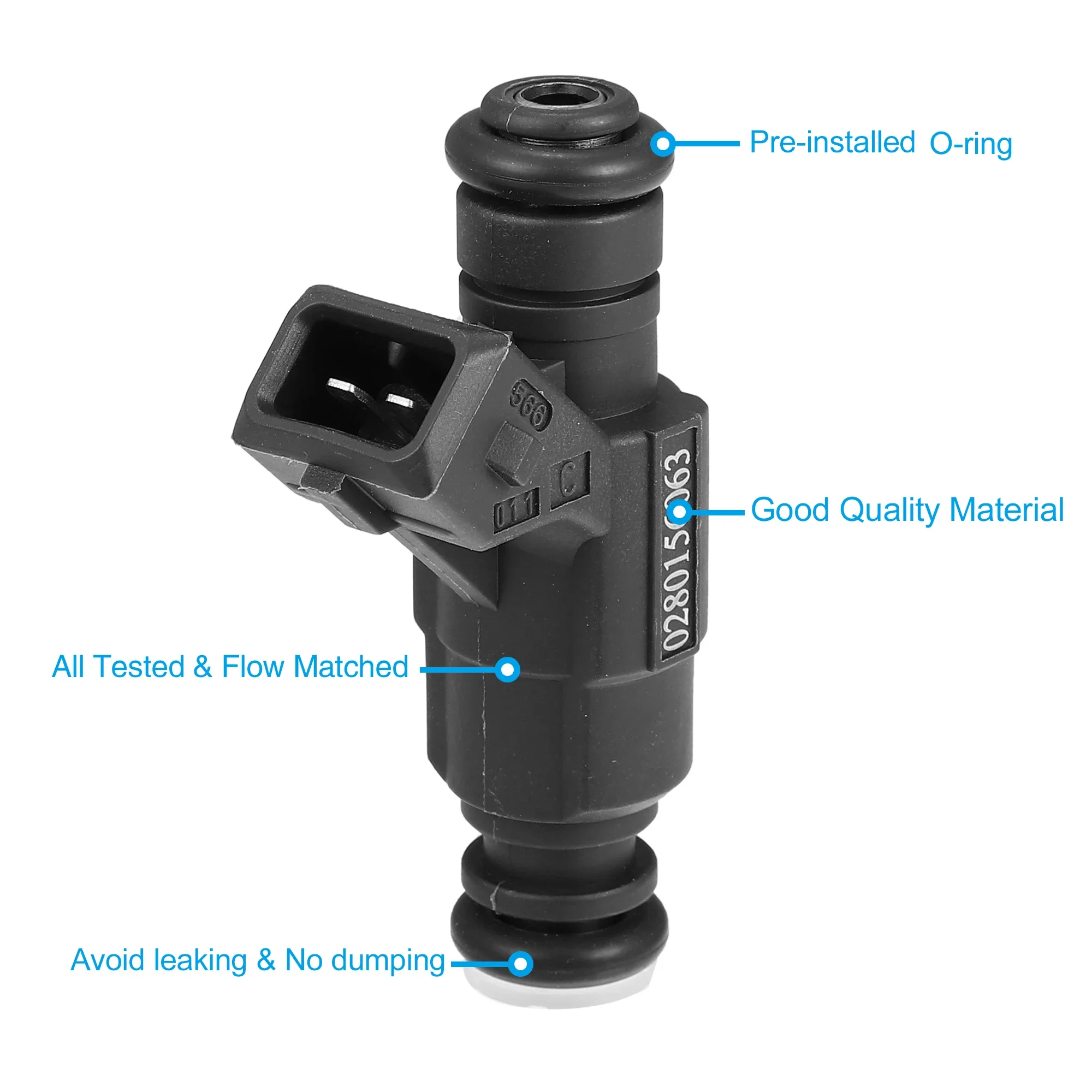 

1 Set of 4 Fuel Injector Nozzle for0280156063 06A906031BC FJ896 Audi A3 TT Quattro 1.8L L4 2003-2006 3.2L