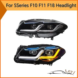 LED Headlights For BMX 5Seires F10 F11 F18 520i 525i 530i 535i 2010-2017 Daytime Running Lights Front Lamp Assembly Accessories