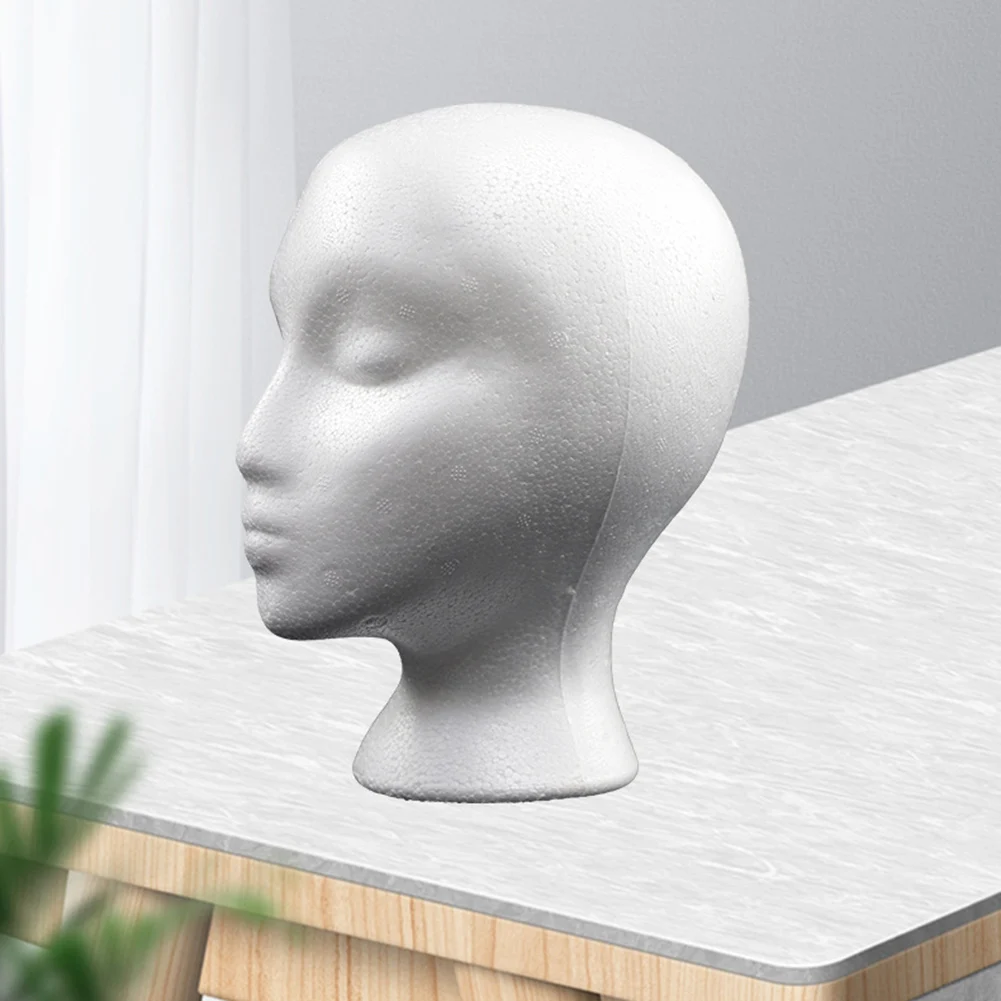 Women Female Foam Model Practical Manikin Foam Head Polystyrene Lightweight  Portable Fashion for Home Travel and Salon