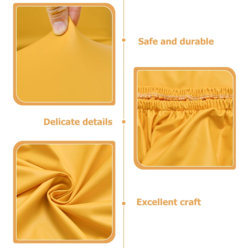 

Waterproof Stretch Chair Cover Elastic Dining Room Slipcover Pu Protector High Back Home Decor Banquet Chairs Wrap Seat