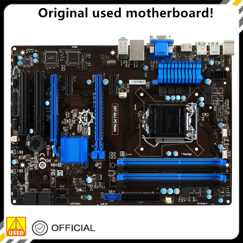 

For Z87-G41 PC Mate Desktop Motherboard Z87 LGA 1150 For Core i7 i5 i3 DDR3 SATA3 USB3.0 Original Used Mainboard