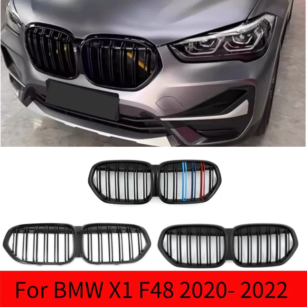 

Front Kidney Bumper Grill Facelift for BMW X1 LCI F48 SUV 2020 2021 2022 Gloss Black Grille Car Accessories