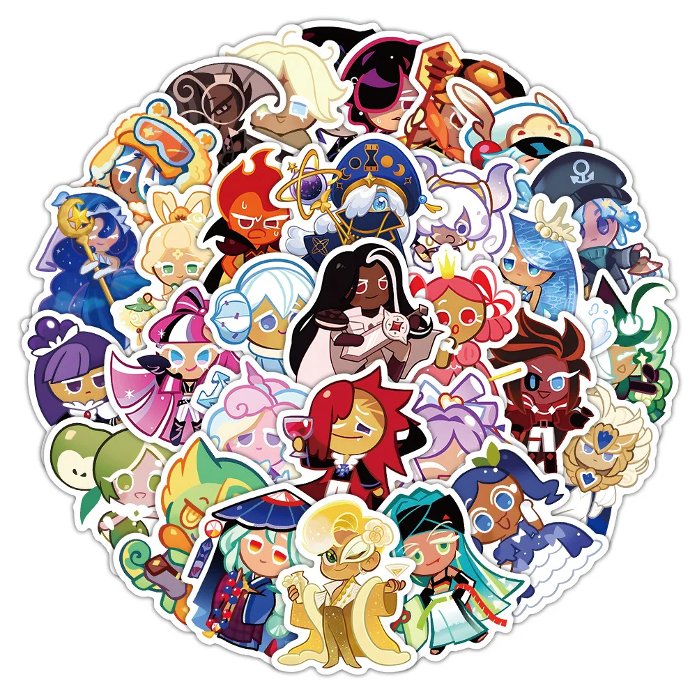 50PCS Cookie Run Kingdom Game Waterproof Cartoon Sticker Decoration DIY Notebook Mobile Guitar Water Cup Suitcase Graffiti Toys