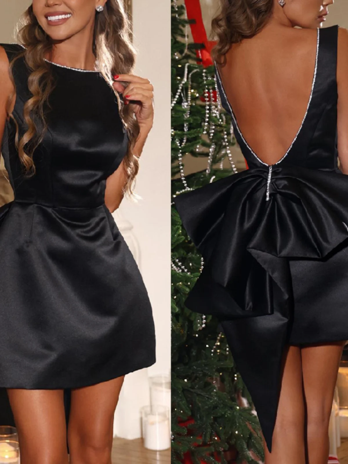 

Faionable Bal Silk Satin Dr Women's Sexy Bowtie Dr Svel Spring Autumn Winter ort Skirt Sle