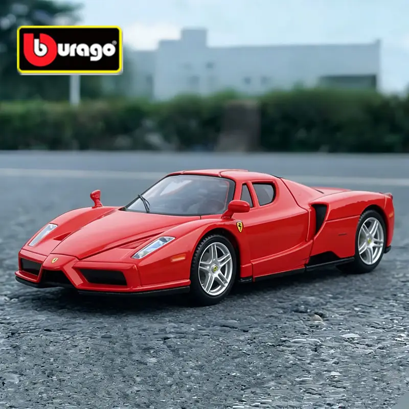 

Bburago 1:24 Ferrari ENZO, коллекционная модель суперкара из сплава, литая металлическая гоночная машинка, имитационная модель для трека, игрушка для детей, подарок