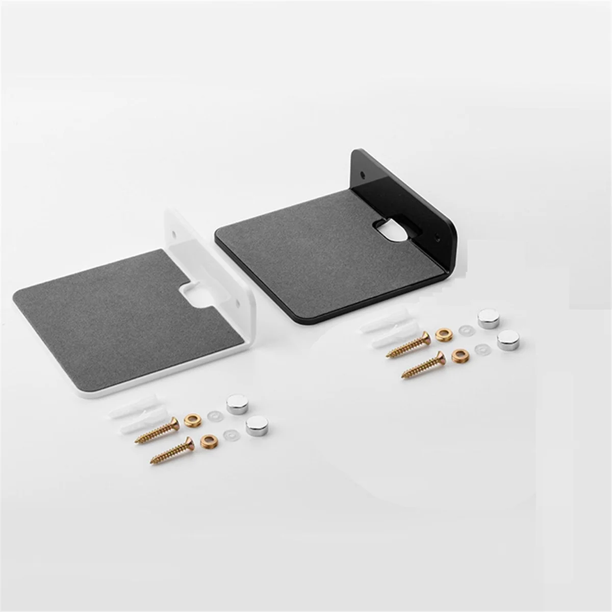 Soporte montado en la pared, altavoz portátil multifuncional, estante de pared para Webcam, teléfonos móviles, enrutador, altavoz negro