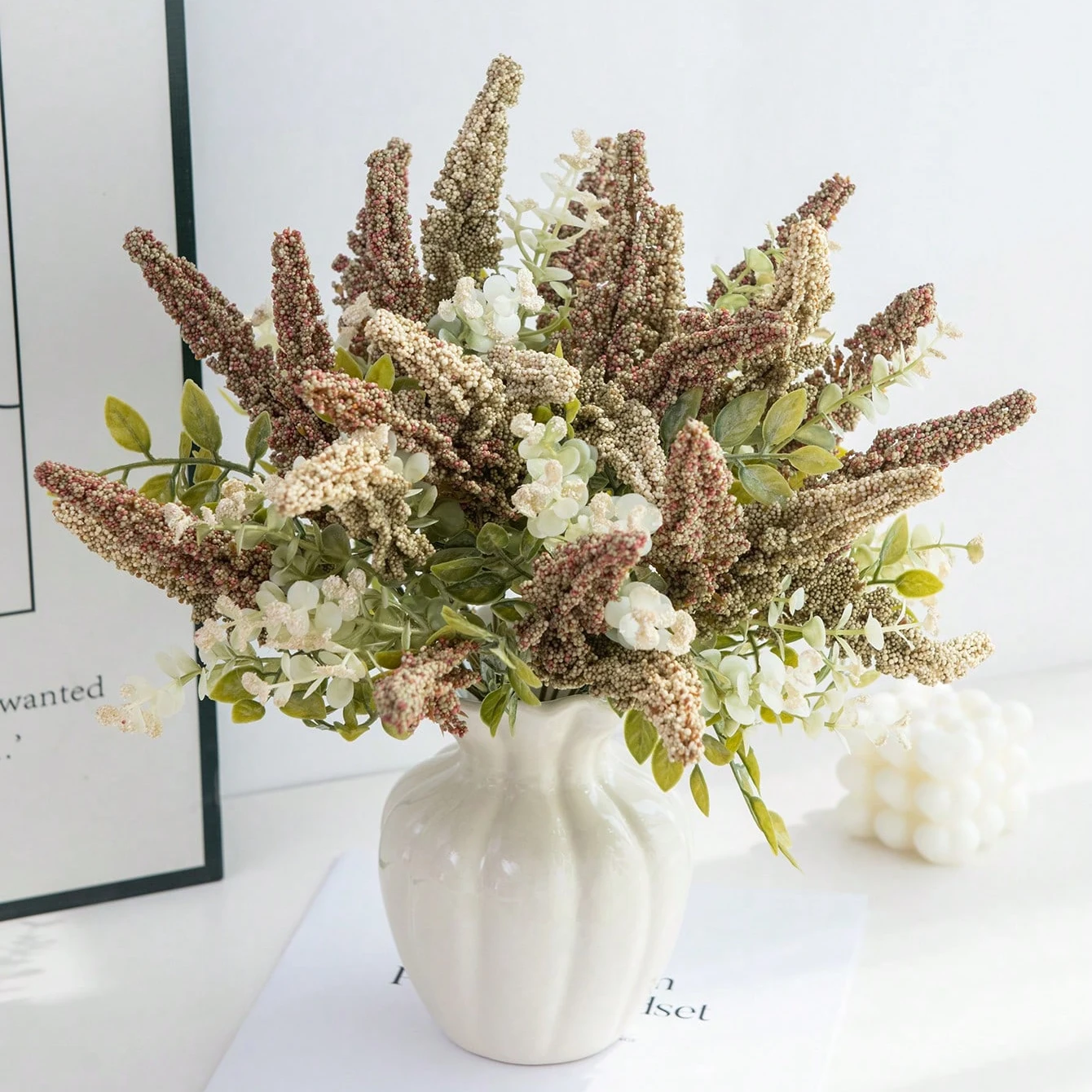 

Silk Artificial Flowers Bunble Wedding Garland Home Room Decor Outdoor Yard Wreath Bridal Bouquet Vase Photography Prop Diy Gift