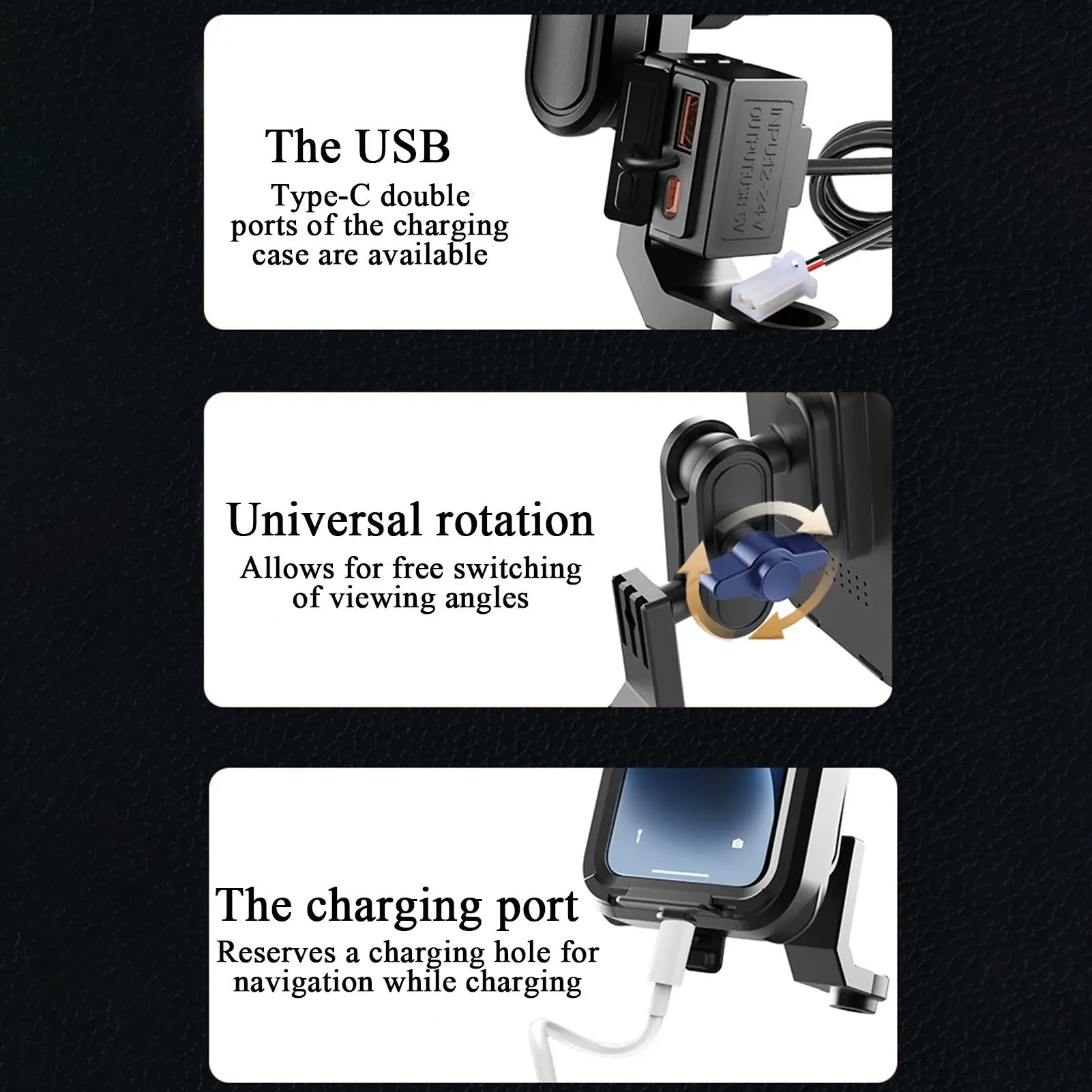 

Motorcycle Cell Phone Mount Waterproof Bike Cell Phone Holder With Rain Cover Cycling Supplies For Driving Road Navigation GPS