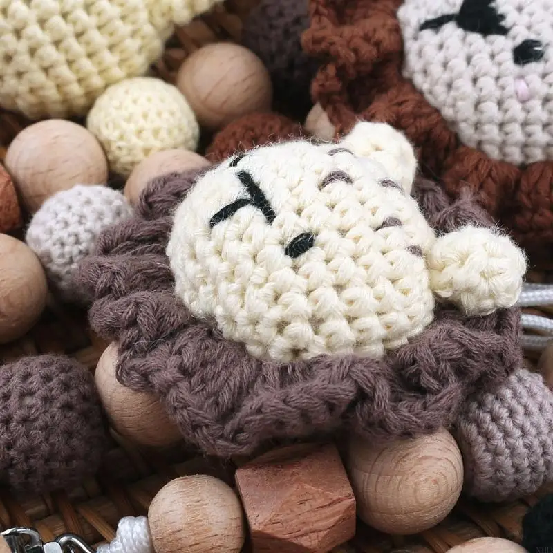Anti-drop Pacifier Clip Crochet Toy Baby Teething Clip Infant Chewing Gift