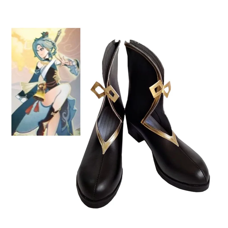 Madame Ping Cosplay Shoes Genshin Impact Anime Halloween Party Costumes Shoes Masquerade Women Game