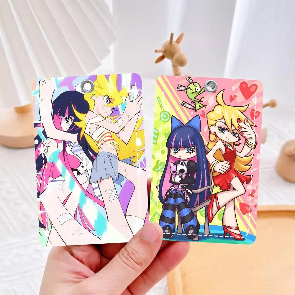 

Стильный кожаный картхолдер-брелок Panty And Stocking With Garterbelt Scanty в аниме-стиле, дорожный чехол для необходимых вещей