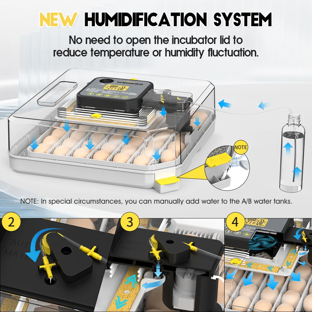 New Dual Power High Productivity Poultry & Reptile Incubator 48H Egg Turning Hatching Machine Fully Automatic