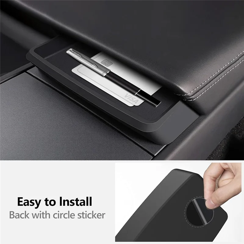 

For Tesla Model Y Juniper/Model 3 Highland Center Console Armrest Storage Box With Silicone Accessories Tray