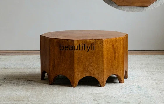 

Sili Style Imported Solid Wood Living Room Small Apartment Coffee Table Creative Retro Japanese Style Side Table Corner Table