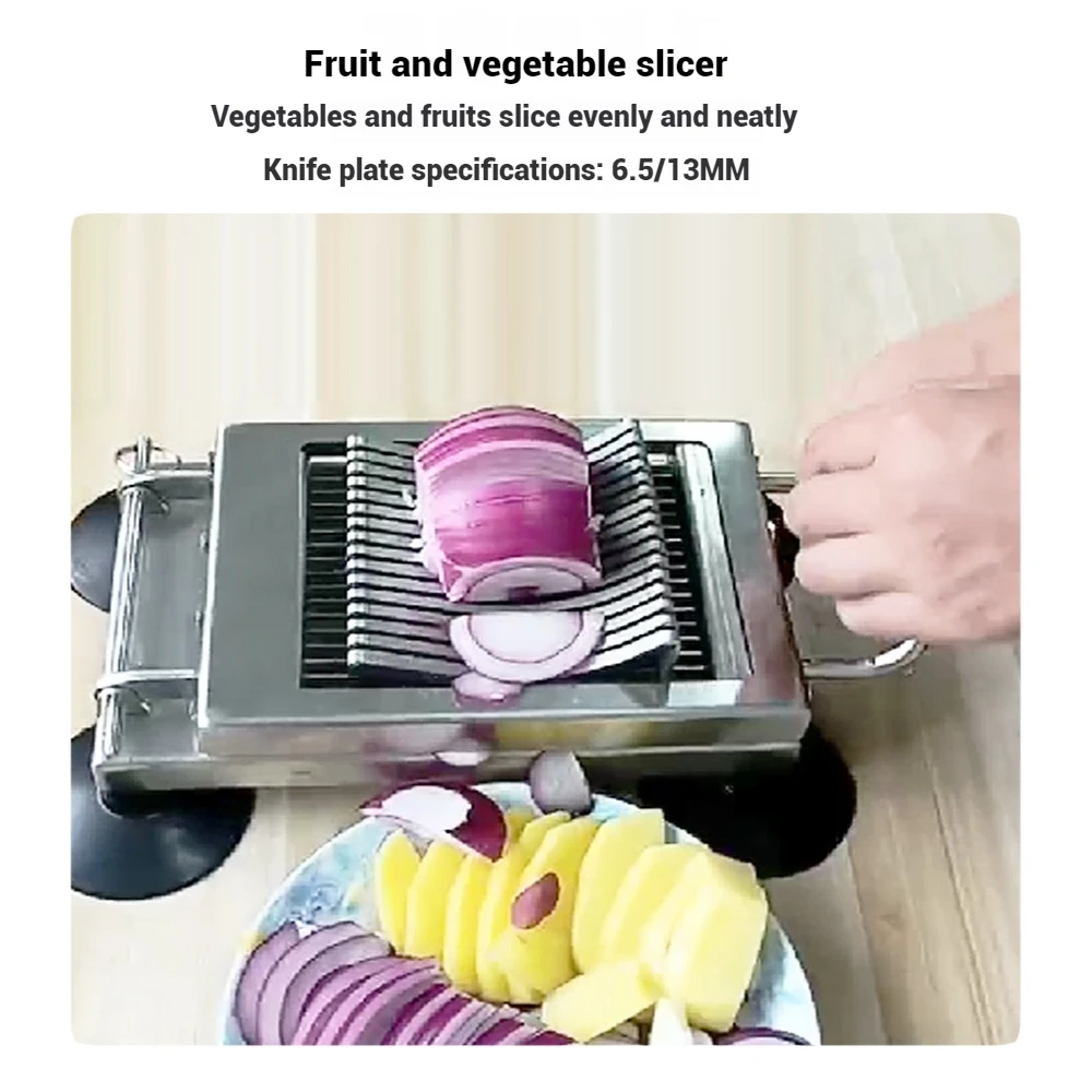 6.5/13 مللي متر سمك دليل الفولاذ المقاوم للصدأ قطاعة الخضار المطبخ البطاطس الجزرة البصل دليل الفاكهة جديد متعدد الوظائف القطاعة