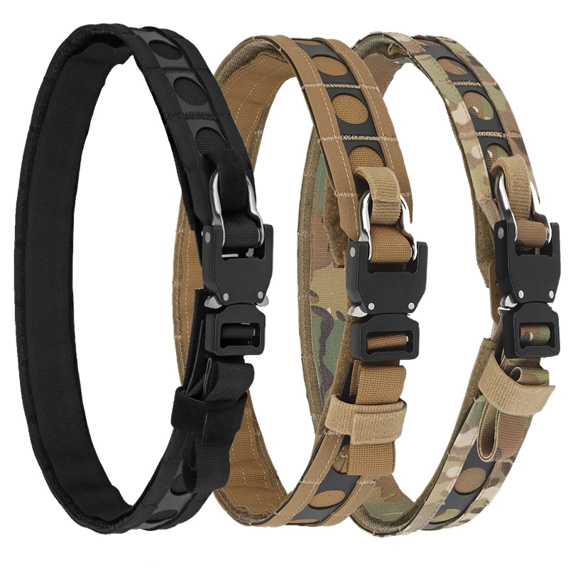 Tactical Quick Release MOLLE Belt Battle Double Belt with Inner Belt and Anti-Slip Pad Heavy Duty Rigger Belts for Hunting