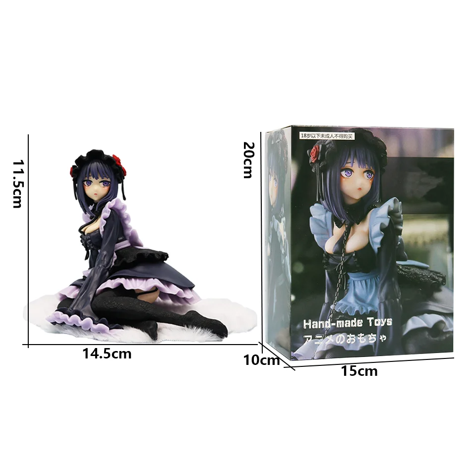 Figurine de dessin animé My Dress-Up Darling, tenue de demoiselle d'honneur noire, Kitagawa Marin, Shizuku Kuroe, modèle de Collection, jouet, 12CM