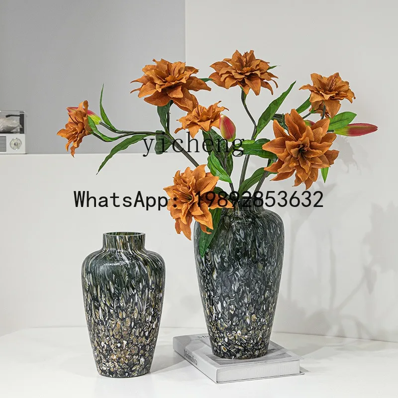 

FF Glass Vase Flower Arrangement Hydroponic High-end Living Room Home Decoration Simple Modern Art Ornament