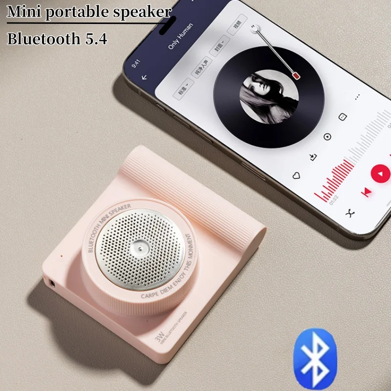 New Multifunctional Wireless Bluetooth Speakers Small Cell Phone Selfie Camera BT5.4 Camera Shape for Outdoor Travel Portable