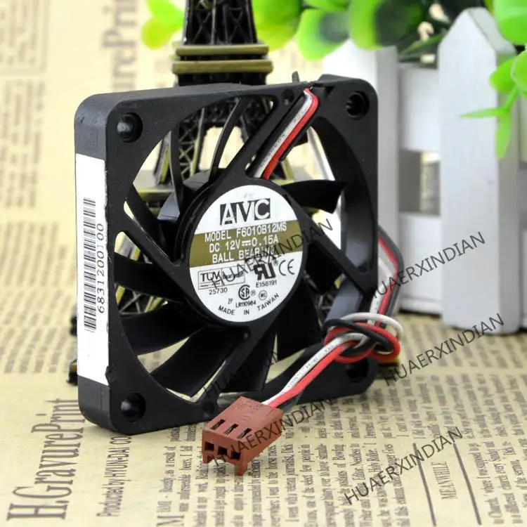 Nowy 6010 12V 0.15A 6CM/ 3CPU F6010B12MS wentylator chłodzący zestaw montażowy