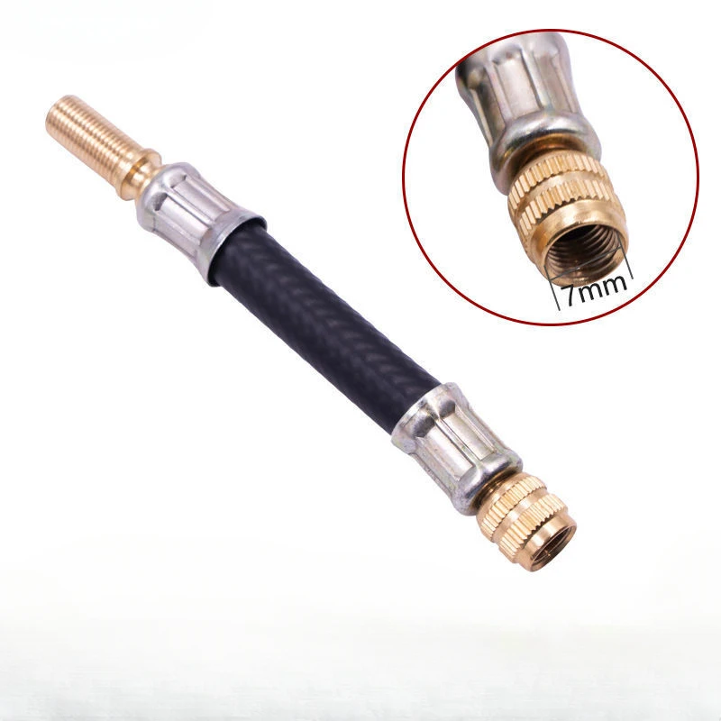 Car Wheels Tyre Valve Stems Extensions Tube Adapter Braided Flexible Hose Tire Valve Inflatable Rubber Hose