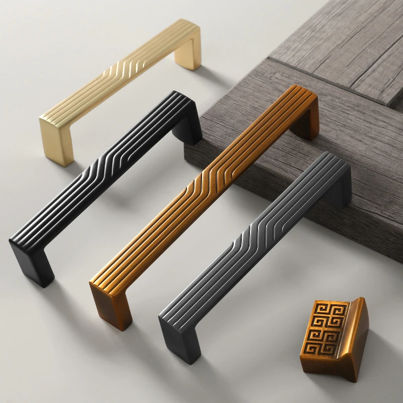 

New Chinese Style Furniture Handles Zinc Alloy Handles for Cabinets and Drawers Hardware Fitting Kitchen Cabinet Drawer Handles