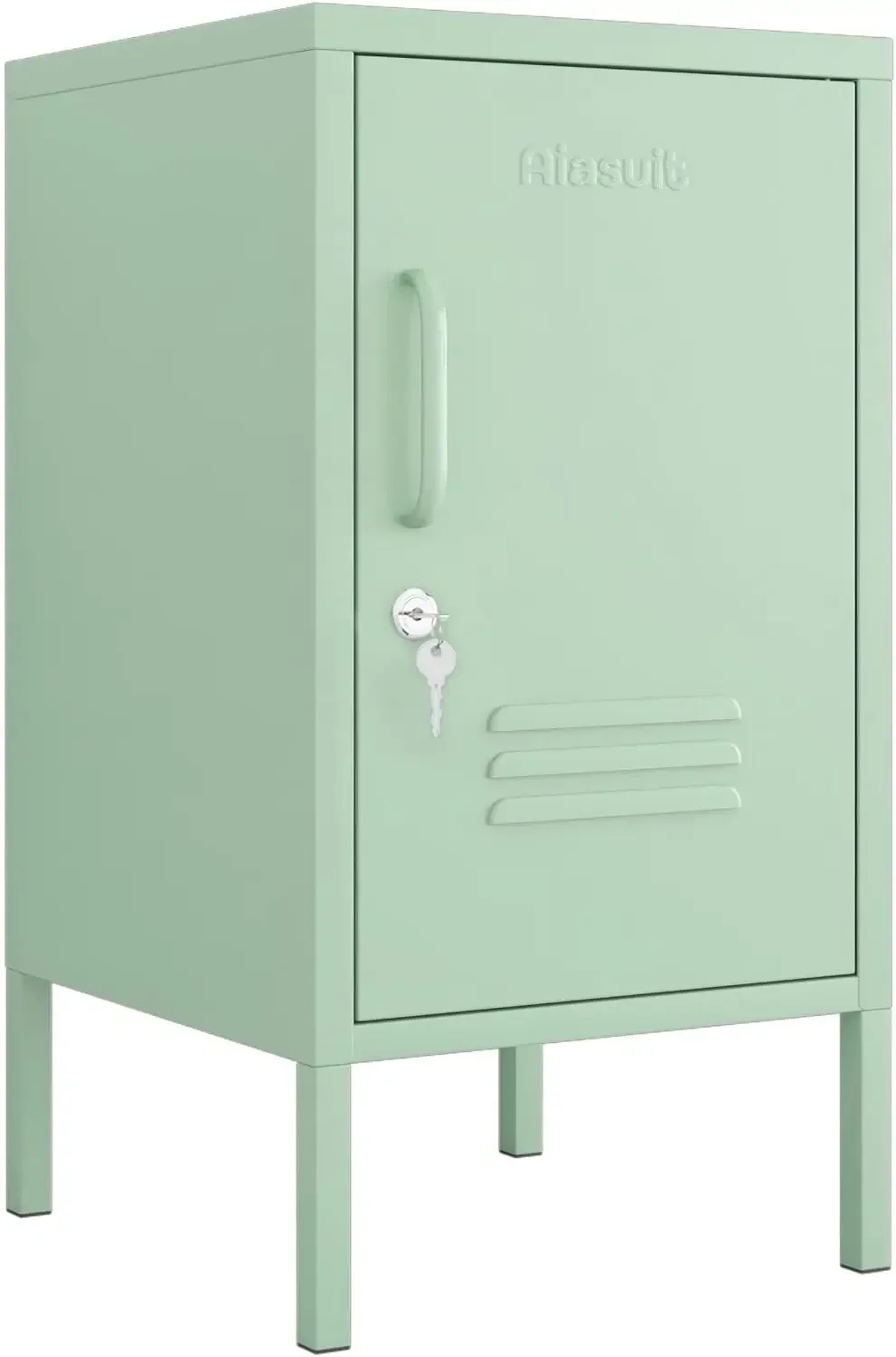 Coffee Table Metal Locker Bedside Cabinet Children's Bedside Cabinet Green Size: 27.55”H x 13.78”W x 14.96”D