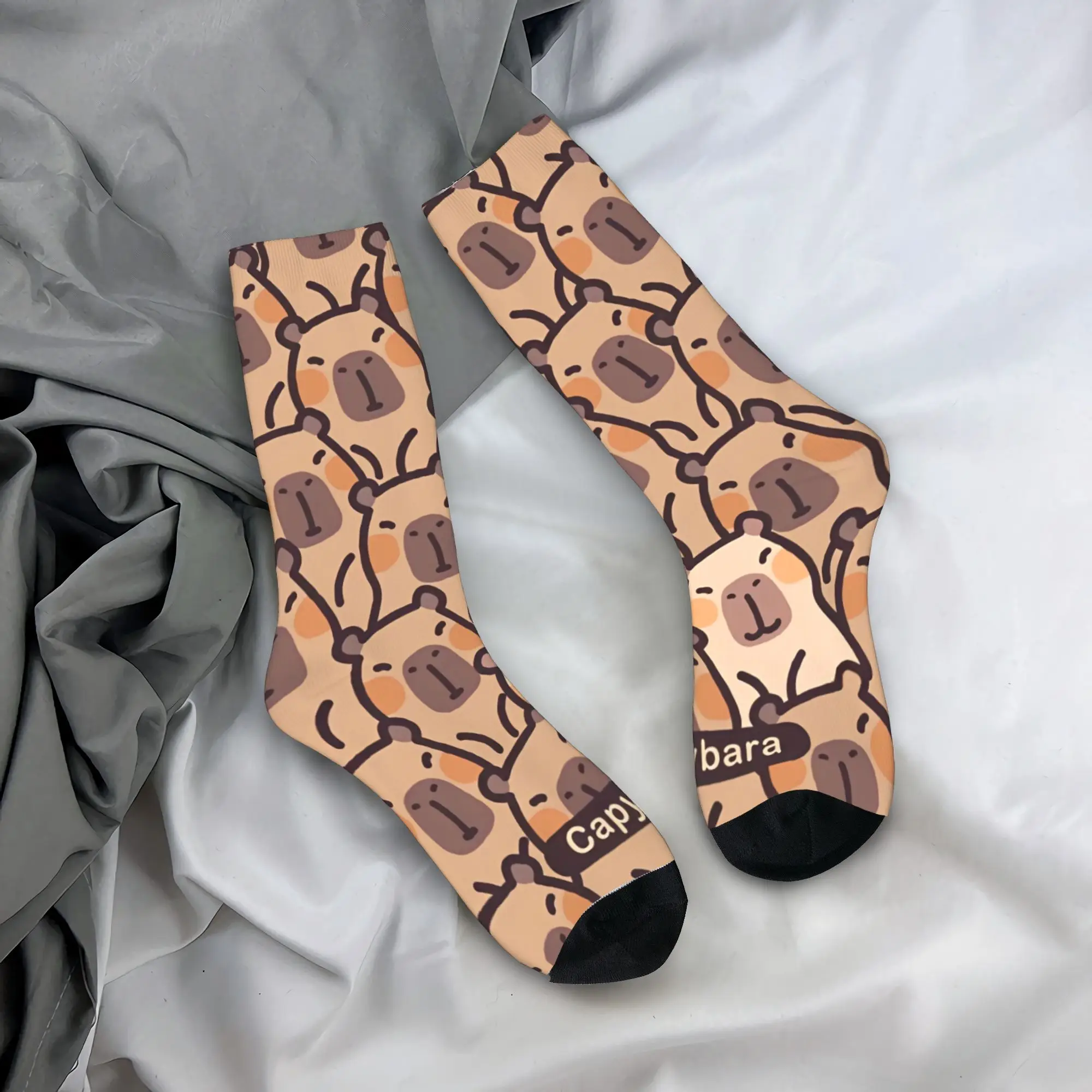 

Kawaii Anime Capybara Socks Men Women Polyester Casual Cartoon Socks Harajuku Spring Summer Autumn Winter Middle Tube Socks Gift