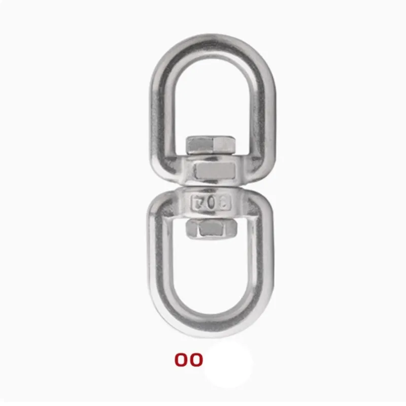 1PCS M4 M5 M6-M20 304 Stainless Steel Double Ended Swivel Eye Hook Ring Connector For Chair Swing Sand Bag Hanging Yoga Hammock